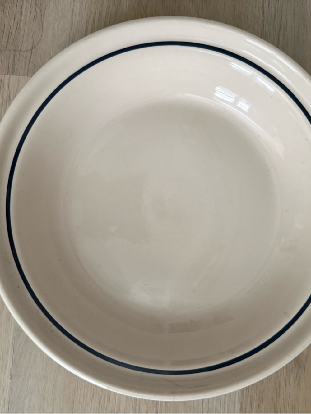 Longaberger White Ceramic Serving Pie Dish with Blue Floral Accents - Picture 2 of 4